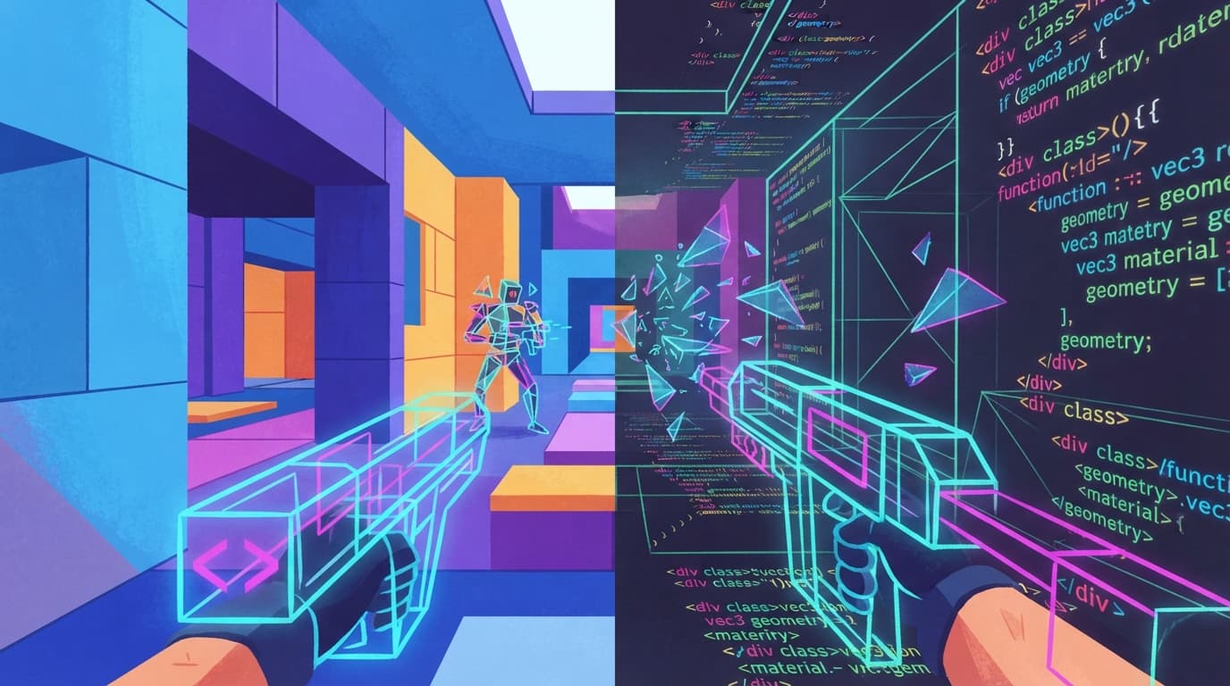 Создание игр одним промптом: что вайб-кодинг реально собирает на Three.js, а что разваливается